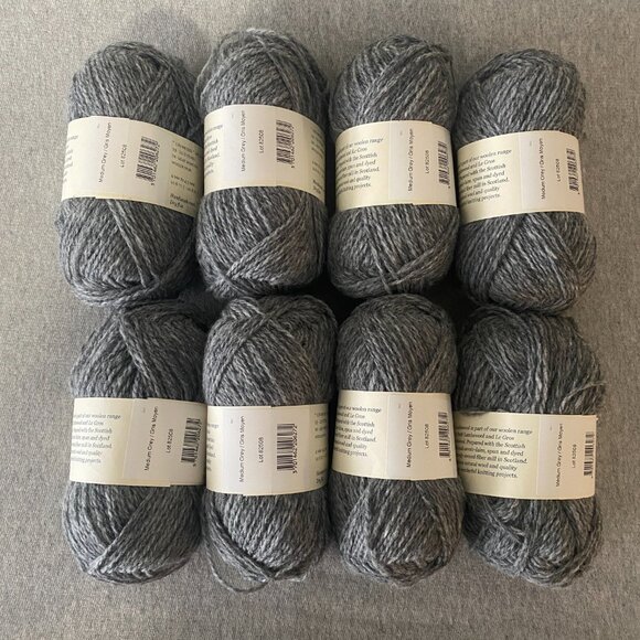NWT Biches & Buches Le Lambswool Colour Medium Grey Lot of 8 - Picture 2 of 6